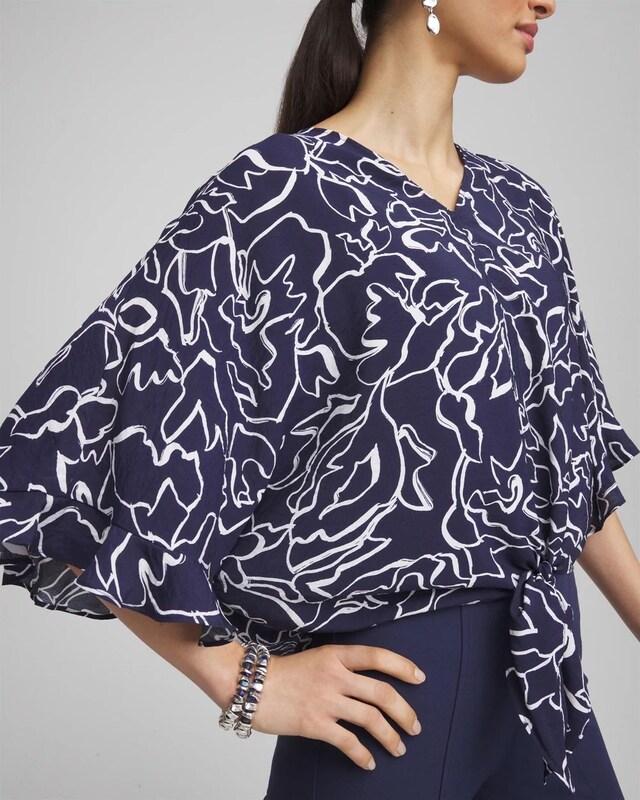 Ecovero Tie-Front Frill Sleeve Blouse - image 4
